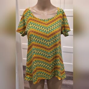 Kermit Disney/LuLaRoe Short Sleeve Tunic Top Sz Small